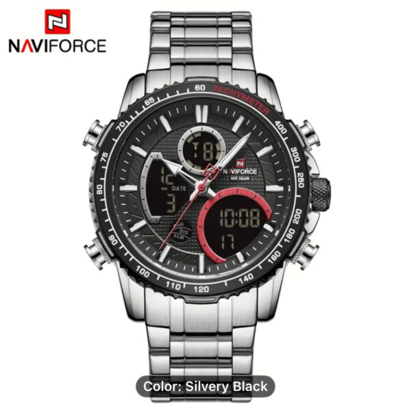 Naviforce Luxury Silver Multi functional Watch. All our Prices includes Courier in South Africa